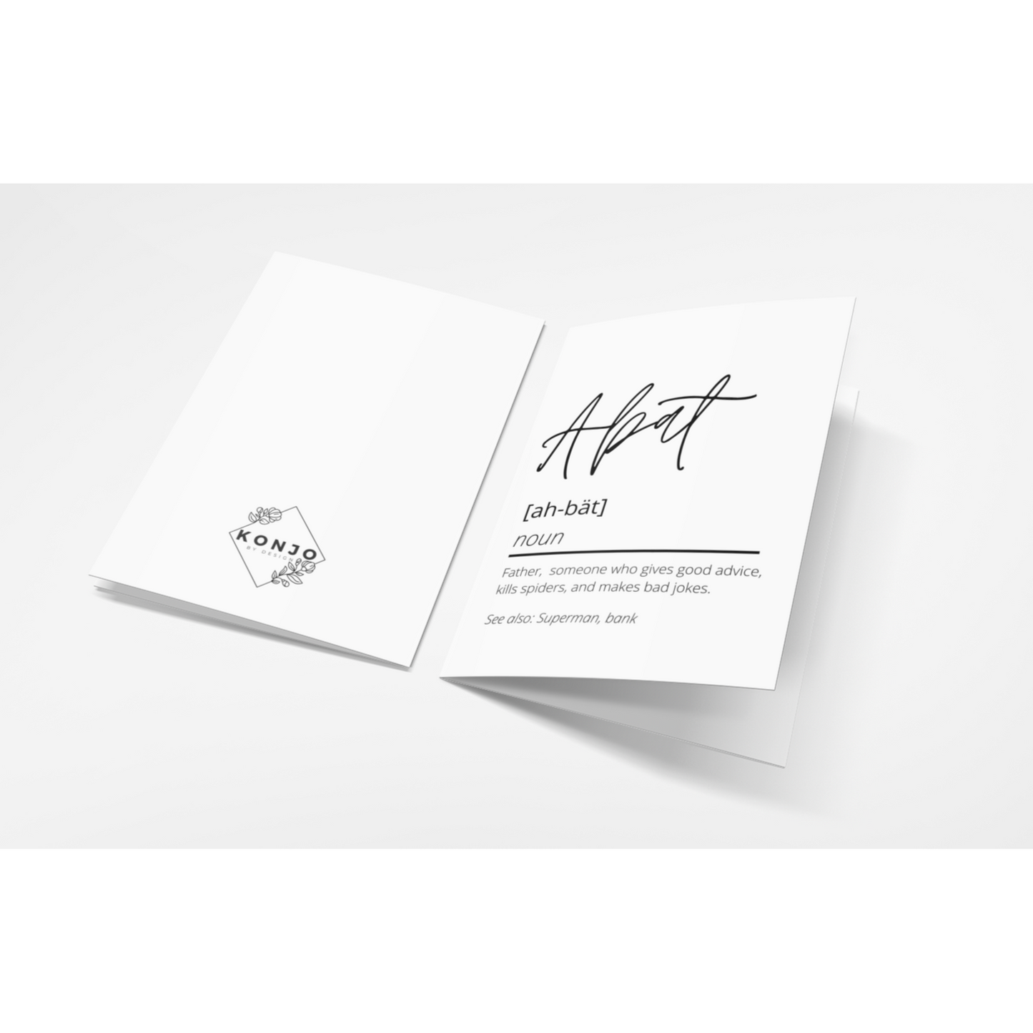 Abat Definition Habesha Card for Dad (Blank Inside)