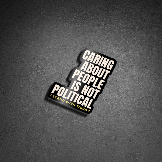 Caring About People Is Not Political Sticker for Medical Kits