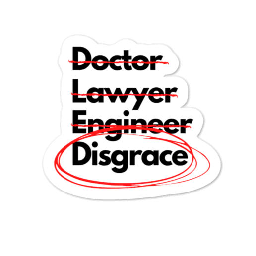Disgrace Sticker