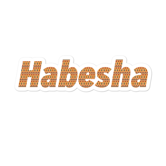 Habesha Pride Sticker | Ethiopian Eritrean Stickers | Shop our original art, greeting cards, coffee mugs, stickers, hats, shirts and crewnecks all inspired by our Eritrean and Ethiopian-American perspectives, experiences, and points of view. Perfect Habesha Gift