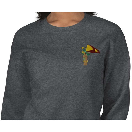 Embroidered Floral Tigray Flag Crewneck for Medical Kits