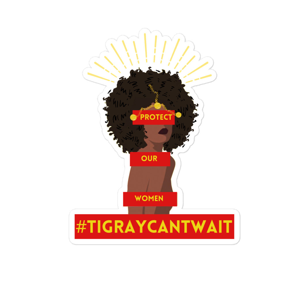 Protect Our Women | Tigray Can't Wait Sticker for Medical Kits
