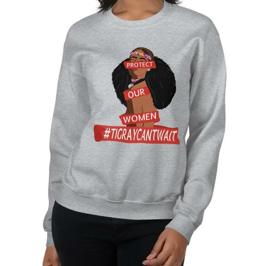 Protect Our Women Tigray Can't Wait Unisex Crewneck for Medical Kits